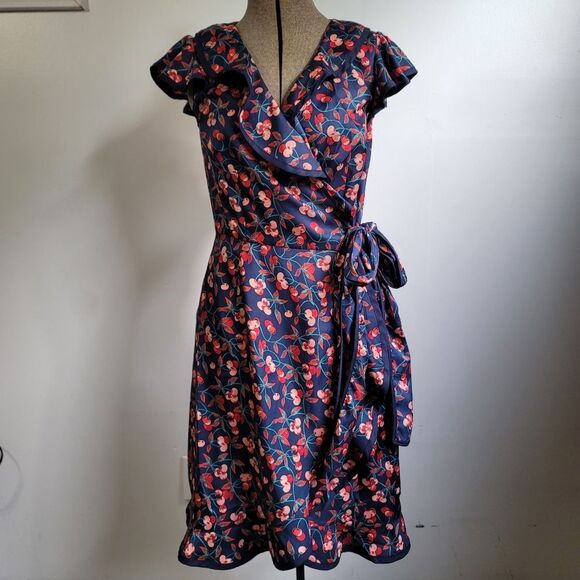 Hi There By Karen Walker Cherry Wrap Dress Size 2 - Picture 1 of 8